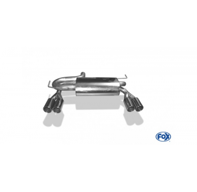 Escape FOX Audi A3 8L quattro escape final salida duplex Ø 63,5mm - 2x76 12 duplex