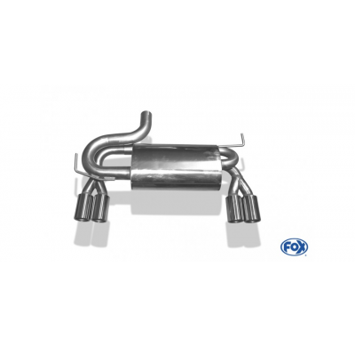 Escape FOX Audi A3 8L quattro escape final salida duplex Ø 63,5mm - 2x76 12 duplex