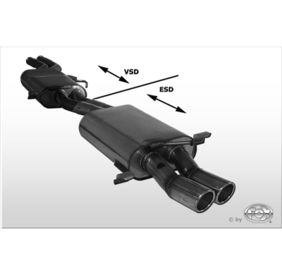 Escape FOX Audi 100/A6 C4 quattro escape final - 2x70 16