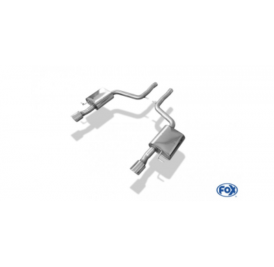 Escape FOX Audi A6 4F quattro 4,2l escape final duplex &#216;63,5mm - 1x90 17 duplex