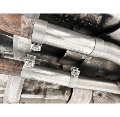 Audi A8/S8 Type D2 2x adaptadores de batalla larga: se coloca entre los convertidores catalíticos y la tubería de intercambio de