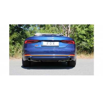 FOX Escape trasero derecha / izquierda 1 tubo - 1x100 tipo 16 Audi A5 quattro B9 descapotable Año: 2,0l TFSI 185kW