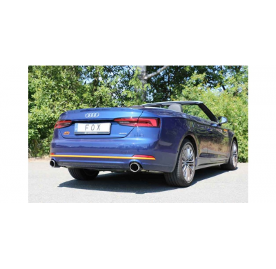 FOX Escape trasero derecha / izquierda 1 tubo - 1x100 tipo 16 Audi A5 quattro B9 descapotable Año: 2,0l TFSI 185kW
