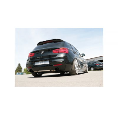 BMW F20/21 - 118i con silenciador OPF Final - 1x100 tipo 25 derecho/izquierdo revestido de negro