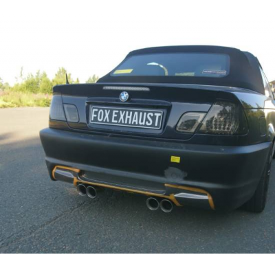 BMW E46 320/ 323/ 325/ 328/ 330 M3-Optik V2 Silenciador final c Fox exhaust