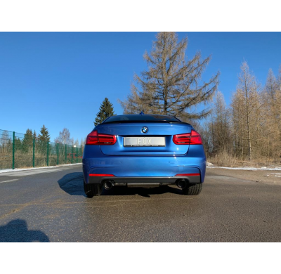 BMW F30 / 31 - 330i xDrive - Escape trasero FOX - 1x100 tipo 25 derecho / izquierdo negro - con válvula de escape