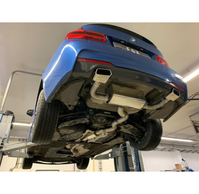 BMW F30 / 31 - 330i xDrive - Escape trasero FOX - 145x65 tipo 59 derecha / izquierda - con válvula de escape