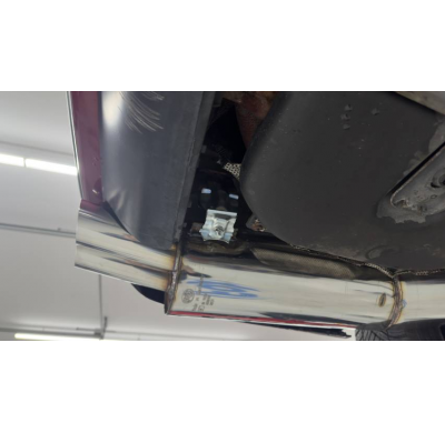 Silenciador final BMW E34 520i con soporte - 2x76 tipo 14 Fox exhaust