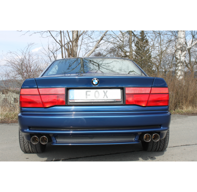 Escape trasero FOX BMW E31 850i derecho / izquierdo con Silenciador delantero FOX - 2x90 tipo 25 derecho / izquierdo