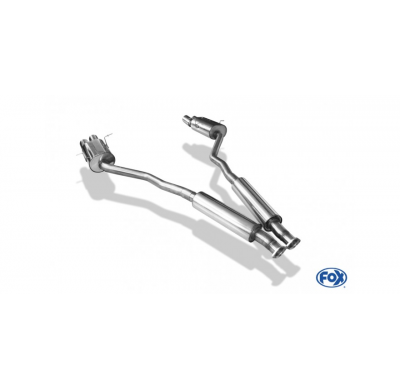 Escape trasero FOX BMW E31 850i derecho / izquierdo con Silenciador delantero FOX - 2x90 tipo 25 derecho / izquierdo