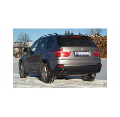 Escape FOX BMW X5 - E70 tail pipes fitted on original escape final - 115x85 38 duplex