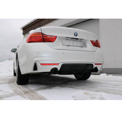 BMW F36 - 420i 428i Escape trasero FOX cruzado - 1x80 tipo 12 derecho / izquierdo negro