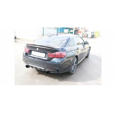 BMW F36 - 440i xDrive Grand Coupe - Paquete M - Escape trasero FOX - 1x100 tipo 25 derecho / izquierdo negro - con válvula de es