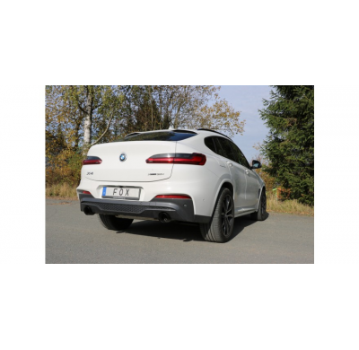 BMW X4 G02 - 30i Salida Escape trasero FOX izquierda / derecha - 1x100 tipo 25 derecha / izquierda Negro