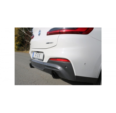 BMW X4 G02 - 30i Salida Escape trasero FOX izquierda / derecha - 1x100 tipo 25 derecha / izquierda Negro