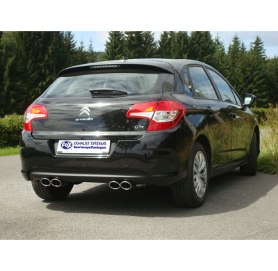 Escape FOX Citroen C4 - B7 escape final salida duplex - 2x106x71 32 duplex