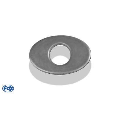 plate for tail pipe oval 106x71mm - hole: 50mm