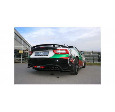 Fiat 124 Spider Abarth- Escape trasero FOX cruzado - salida derecha / izquierda - 2x106x71 tipo 32 derecha / izquierda