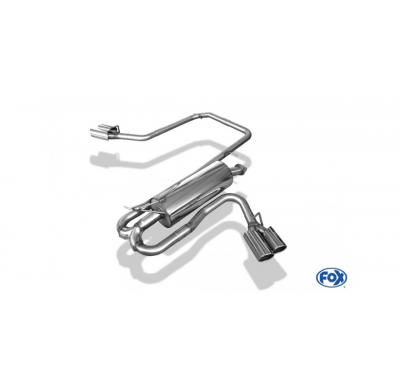 Escape FOX Ford Ranger from 2010 - Double Cap escape final exit laterally right and left on the vehicle - 2x90 16 duplex