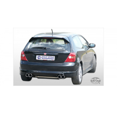 Escape FOX Honda Civic VII R escape final cross salida duplex - 2x80 12 duplex