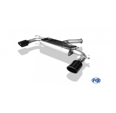 FOX Escape trasero salida cruzada derecha / izquierda - 129x106 tipo 44 negro esmaltado brillante Hyundai i30N Performance F