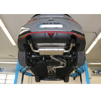 FOX Salida cruzada del Escape trasero derecha / izquierda - 1x114 tipo 25 negro esmaltado brillante Hyundai i30N Performance Fas