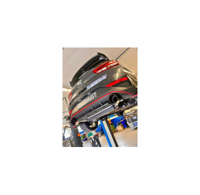 Tubo de escape Hyundai i30N Facelift para el silenciador original - 1x130 tipo 14 derecho/izquierdo con borde de color