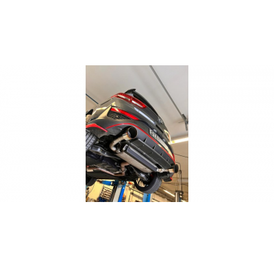 Tubo de escape Hyundai i30N Facelift para el silenciador original - 1x130 tipo 14 derecho/izquierdo con borde de color