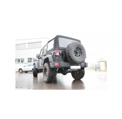 FOX Escape trasero salida cruzada derecha / izquierda - 1x100 tipo 25 negro brillante Jeep Wrangler III - JK Año:Desde 2007