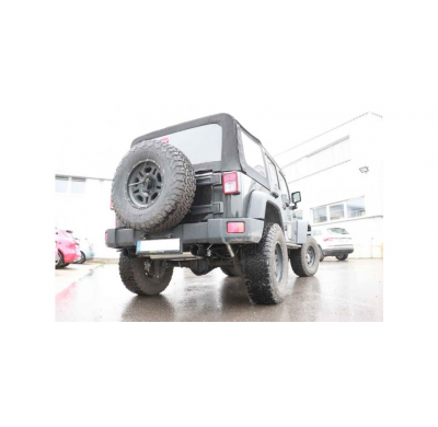 FOX Escape trasero salida cruzada derecha / izquierda - 1x100 tipo 25 negro brillante Jeep Wrangler III - JK Año:Desde 2007