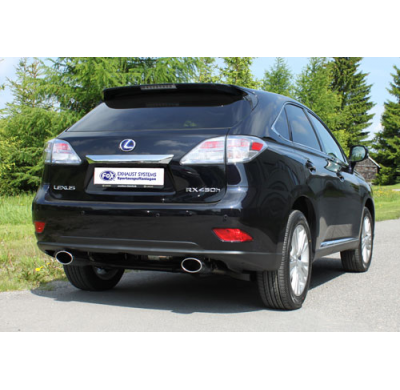 Escape FOX Lexus RX450H final pipe system duplex fitted on original escape final - 140x90 32 duplex