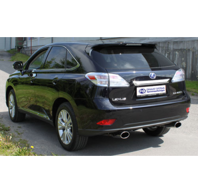 Escape FOX Lexus RX450H final pipe system duplex fitted on original escape final - 140x90 32 duplex
