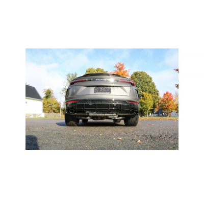 Lamborghini Urus Escape deportivo con válvulas de escape - 2x115x85 tipo 38 derecho/izquierdo revestido de negro