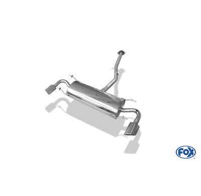 Escape FOX Mazda RX8 escape final cross salida duplex - 115x85 38 duplex