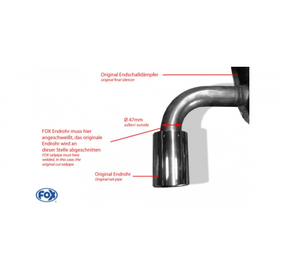 Escape FOX Mazda CX5 (also 4x4) Tail pipe duplex - 1x100 16 duplex