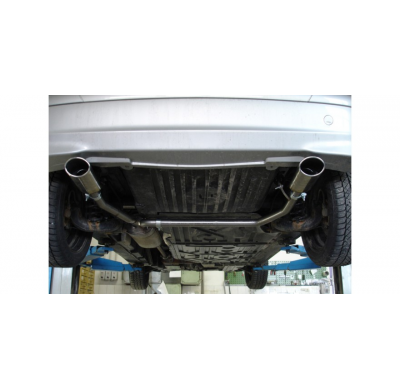 Escape FOX Mercedes A-Class W168 final pipe system fitted on the serial escape final - 115x85 32 duplex