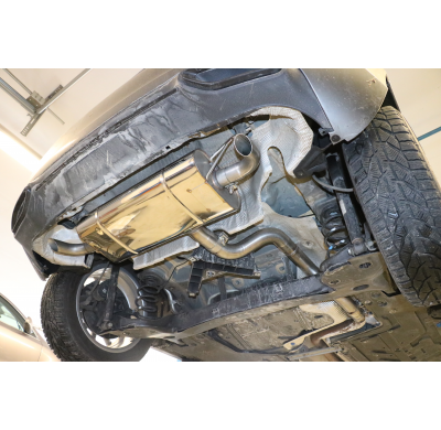 Mercedes Clase A 177 - Escape trasero FOX rígido del eje trasero con salida cruzada derecha / izquierda - Salida en los tubos de