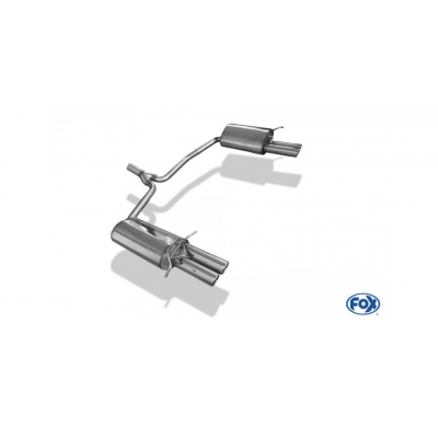 Escape FOX Mercedes C-Class 4 cylinders - W204/S204 AMG-Paket escape final duplex with y-connection - 2x70 16 duplex
