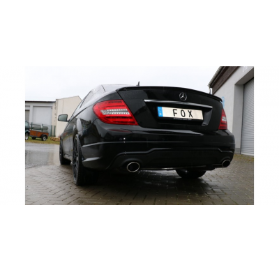 Mercedes Clase C 4 cilindros - Escape trasero FOX W204 / S204 derecho / izquierdo con conexión en Y - 115x85 tipo 32 derecho / i