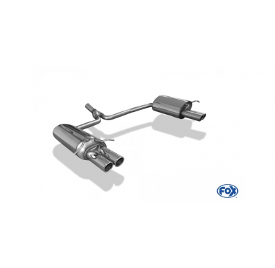 Escape FOX Mercedes C-Class 4 cylinders - W204/S204 escape final duplex with y-connection - 2x70 16 duplex