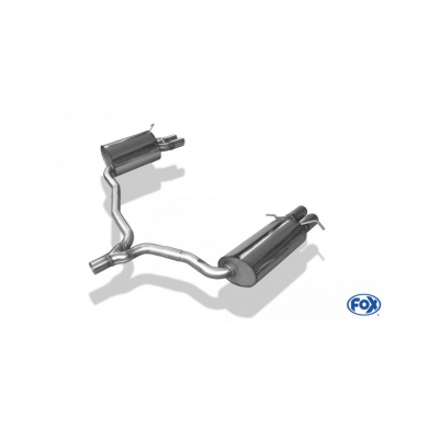 Escape FOX Mercedes C-Class 4-cylinders Coupe C204 escape final duplex incl. y-tubo conexion - 2x70 16 duplex