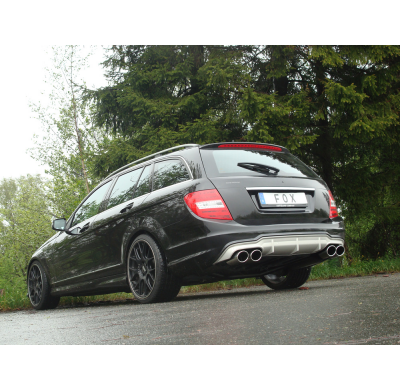 Escape FOX Mercedes C-Class 4 cylinders - W204/S204 AMG-Paket+C63 inset escape final duplex with y-connection - 2x115x85 32 dupl