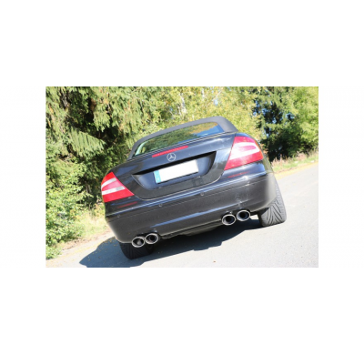 Escape FOX Mercedes CLK Typ 209 Cabrio & Coupe escape final salida duplex Ø70mm - 2x115x85 32 duplex