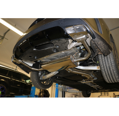 Escape FOX Mercedes CLA - C117/ X117 AMG Look escape final cross salida duplex