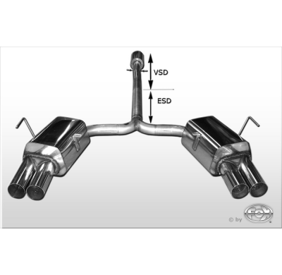Escape FOX Mini Cooper S R53 escape final duplex salida duplex - 2x76 10 duplex