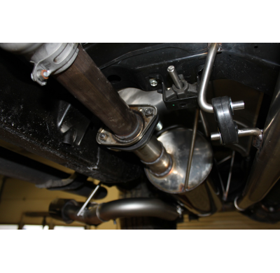 Escape FOX Nissan Navara D40 - Doublecap escape final exit laterally right and left on the vehicle - 2x90 16 duplex