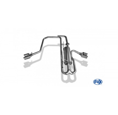 Escape FOX Nissan Navara D40 escape final exit laterally right and left on the vehicle - 2x90 16 duplex