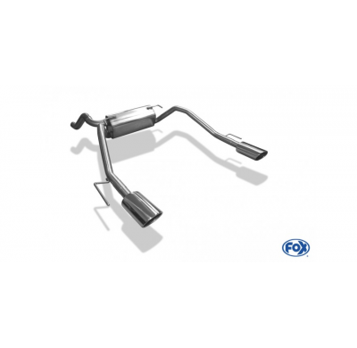 Opel Astra J Sports Tourer 1,4l Escape trasero FOX salida cruzada derecha / izquierda - 115x85 tipo 32 derecha / izquierda