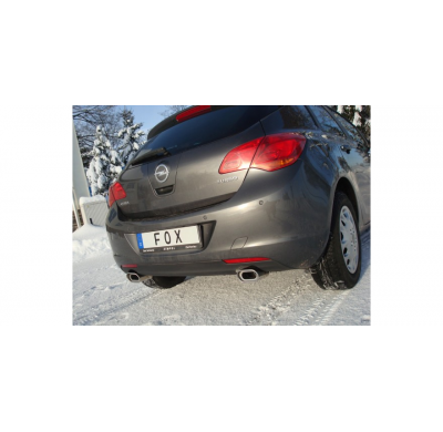 FOX Escape trasero salida cruzada derecha / izquierda - 135x80 tipo 53 Opel Astra J sedán Año:Desde 2009 1,6l 125/132/147kW