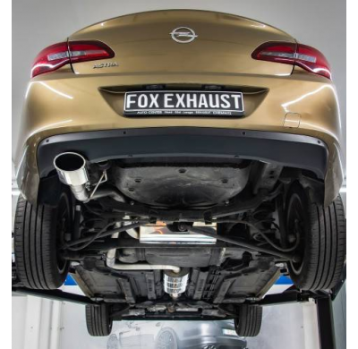 Salida transversal del silenciador final izquierdo del Opel Astra J Sports Tourer - Fox exhaust